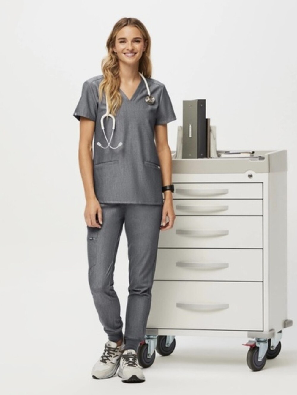 Figs Set of Graphite Zamora Joggers Sz XXS & Casma Scrub Top Sz XS